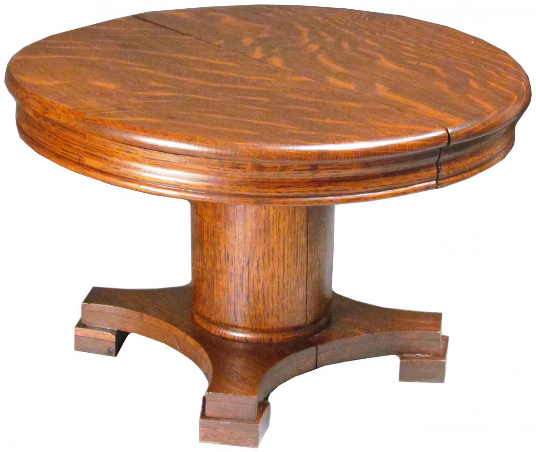 Salesman Sample Oak Dining Room Table: Salesman Sample Oak Dining Room Table with extra leaf. Beautiful tiger stripe oak. Mint condition. 14 X 7 1/2 X 12 inches.