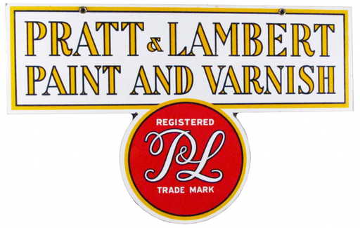 1311 Pratt Lambert Paint Varnish Porcelain Sign