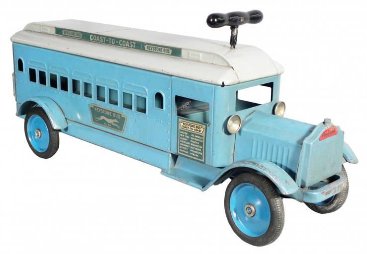 Extremely Rare Keystone Greyhound Toy Bus No. 84