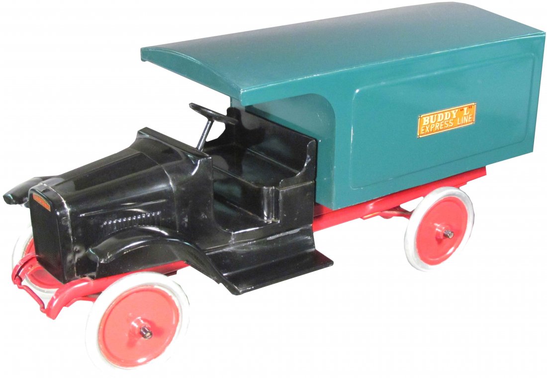 Buddy-L Pressed Steel Express Line Toy Truck: 1930's Buddy-L Pressed Steel Express Line Toy Truck. Excellent all original condition. 25 inches long.