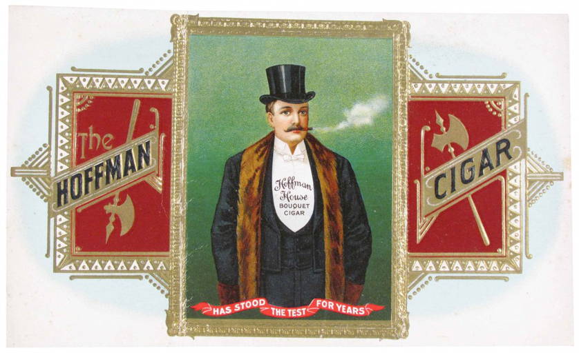 The Hoffman Cigar Embossed Cigar Label