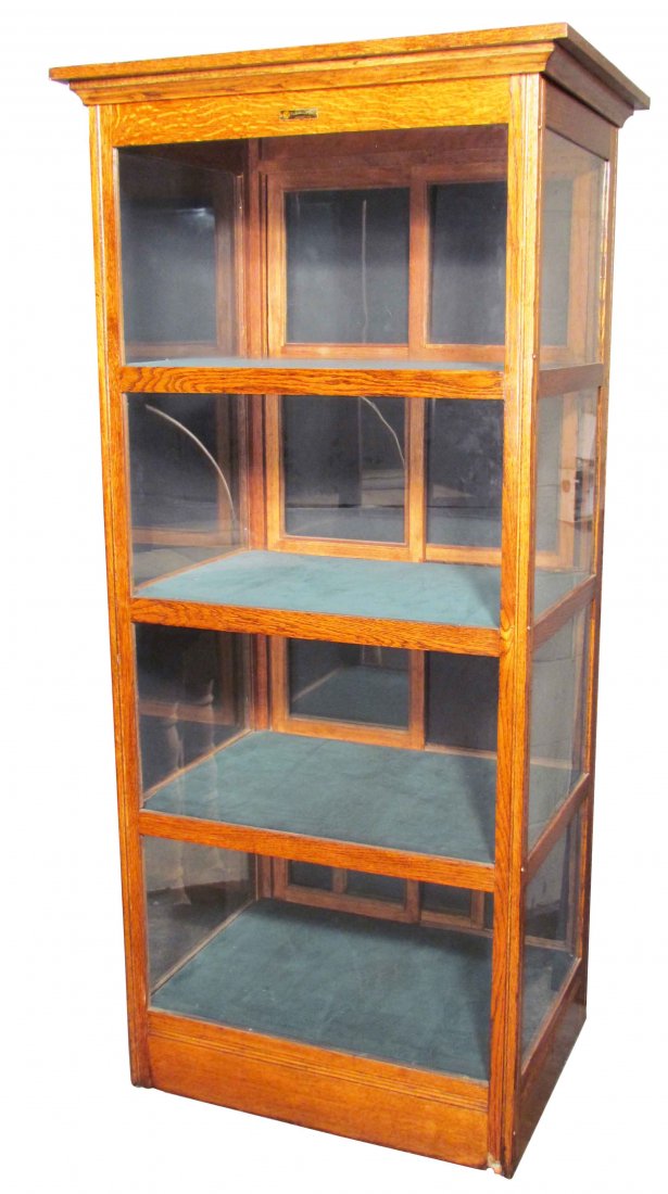 Waddell Store Display Case: The Waddell WWWW Co. Mfg. Store Display Case, Greenfield, OH. Very good condition. 32 3/4 X 70 1/2 X 25 1/2 inches.