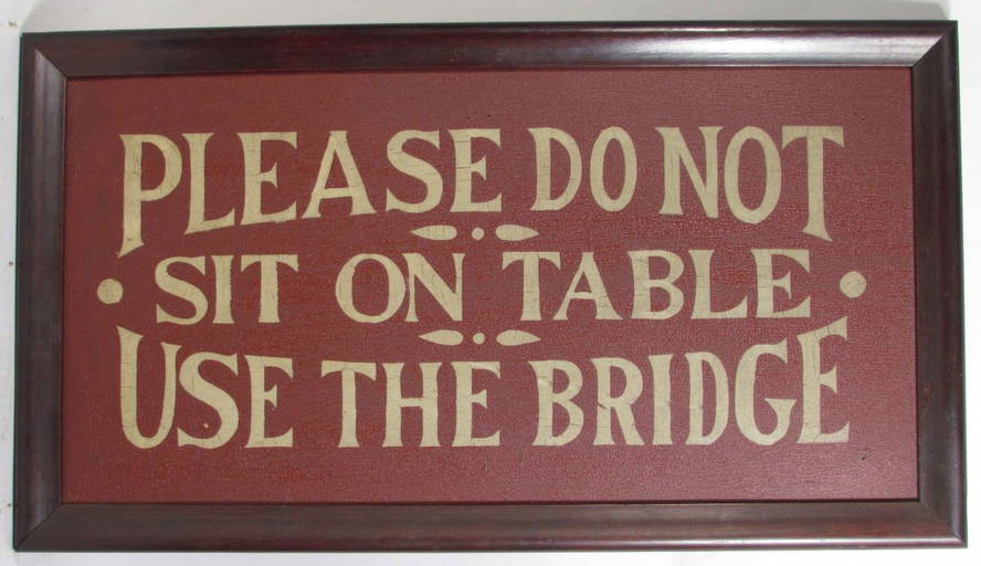 Please Do Not Sit On Table Cardboard Sign