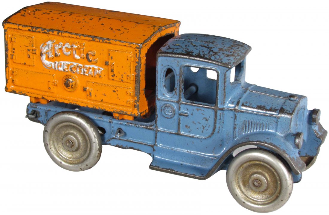 Kilgore Cast Iron Artic Ice Cream Toy Truck: Kilgore Cast Iron Artic Ice Cream Toy Truck. Most of original paint intact otherwise good condition. 8 inches long.