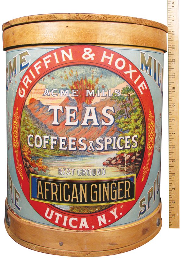 Griffin & Hoxie African Ginger 25# Spice Barrel: Griffin & Hoxie African Ginger Wood 25# Store Spice Barrel. Acme Mills Teas, Coffee & Spices, Utica, NY. Comes with original shipping cover to protect label and inspection card. Amazing color and grap