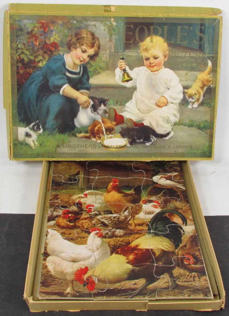 Parker Brothers Picture Puzzles: Parker Brothers Picture Puzzles. Little People and Playtime. Beautiful graphics on lids. Boxes show wear otherwise overall good condition.