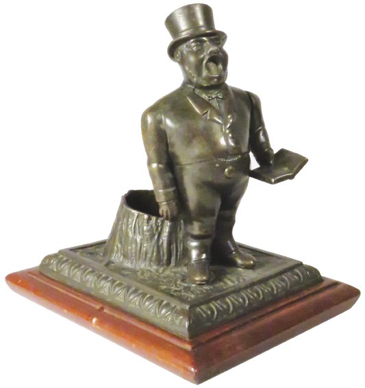 Cast Iron Figural Cigar Tip Cutter and Holder (1 of 2)