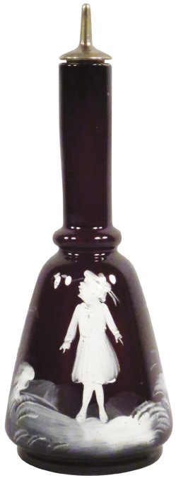 Mary Gregory Amethyst Glass Barber Bottle (1 of 1)