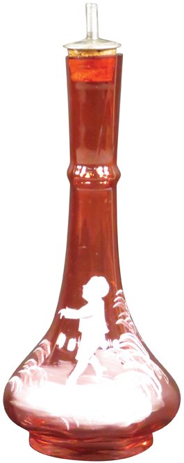 Mary Gregory Cranberry Glass Barber Bottle (1 of 1)