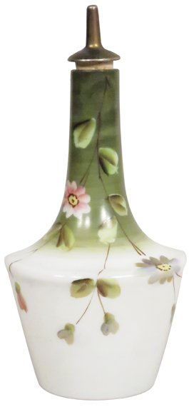 Hand Painted Milk Glass Barber Bottle (1 of 1)