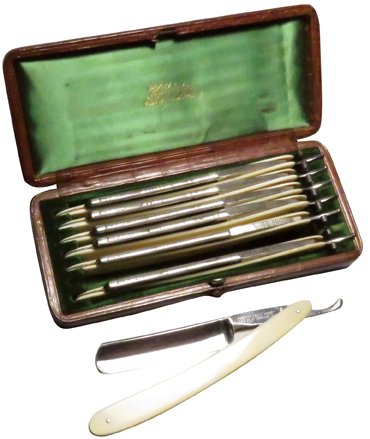Seven Day Set of Wilkinson Straight Razors (1 of 1)