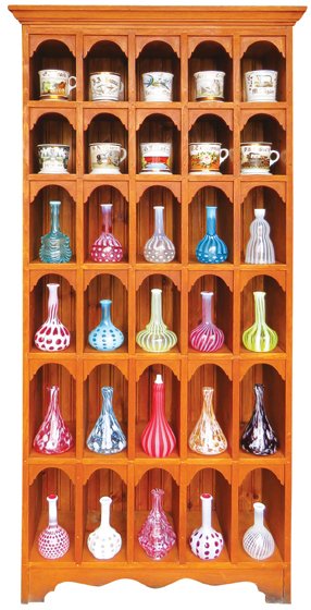 Barbershop Shaving Mug and Bottle Rack (1 of 1)