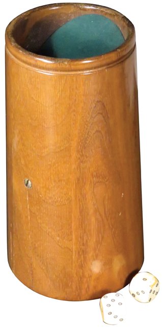 Hazard Horn Wood Dice Drop Gambling Game (1 of 1)