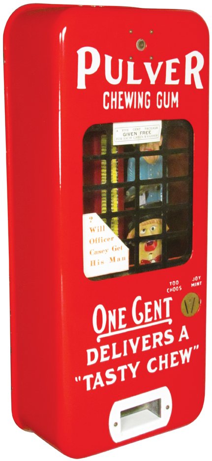 Red Pulver Coin Operated Gum Machine (1 of 5)