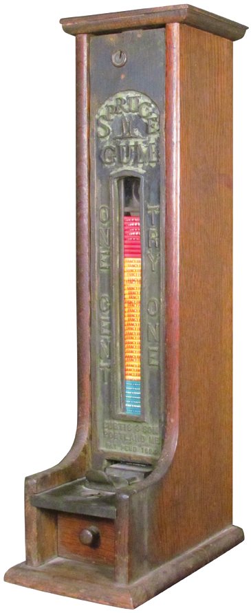 1894 Spruce Coin Operated Gum Machine (1 of 3)