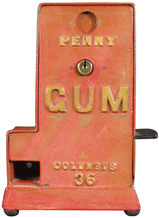 Rare 1915 Columbus Model 36 Gum Machine (1 of 2)