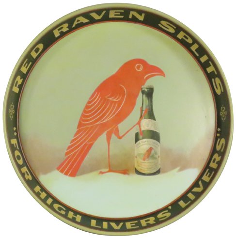 Red Raven Splits Tin Serving Tray (1 of 1)