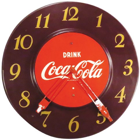 Pressed Steel Coca Cola Clock (1 of 1)