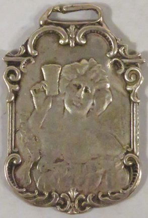 1907 Coca Cola Sterling Silver Watch Fob (1 of 2)
