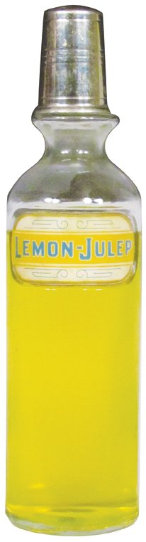 Lemon Julep Label Under Glass Syrup Bottle (1 of 1)