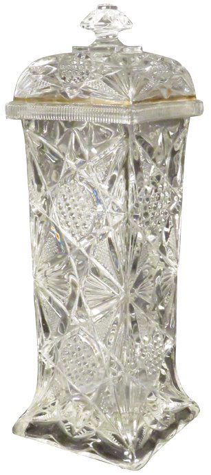 Pressed Glass Soda Fountain Straw Holder (1 of 1)