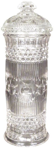 Pressed Glass Soda Fountain Straw Holder (1 of 1)