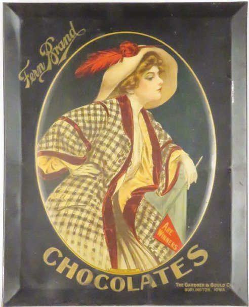 Fern Brand Chocolates Self Framed Tin Sign (1 of 1)