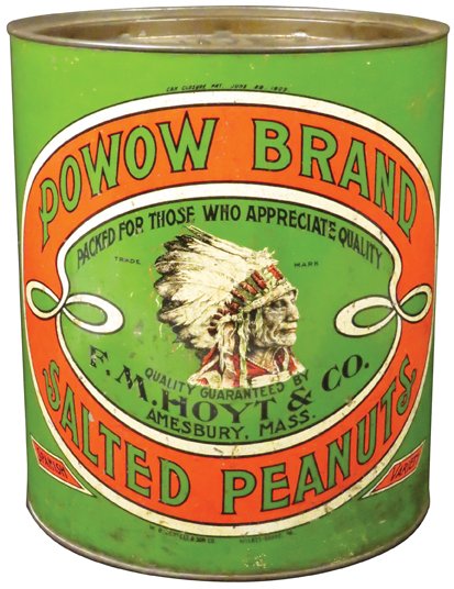 Pow Wow Brand Salted Peanuts 10# Tin (1 of 1)