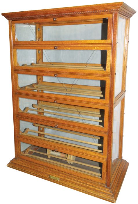 Country Store Oak Ribbon Cabinet (1 of 1)