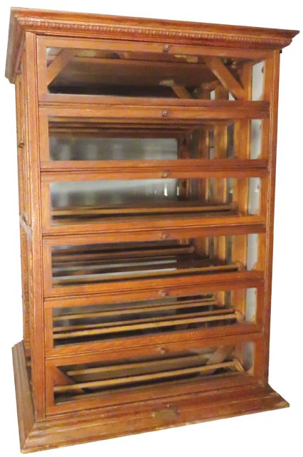 A.N. Russell & Sons Oak Ribbon Cabinet (1 of 2)
