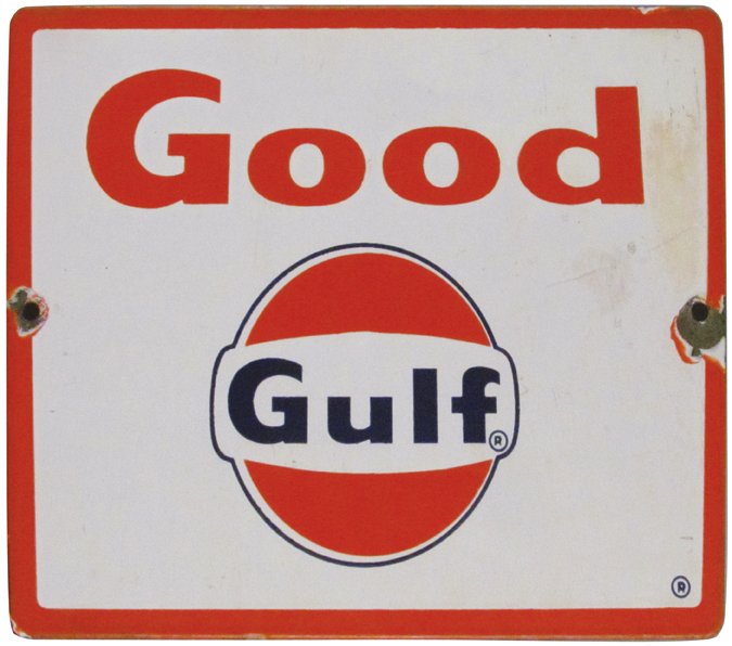 Two Gulf Oil Porcelain Signs (1 of 2)