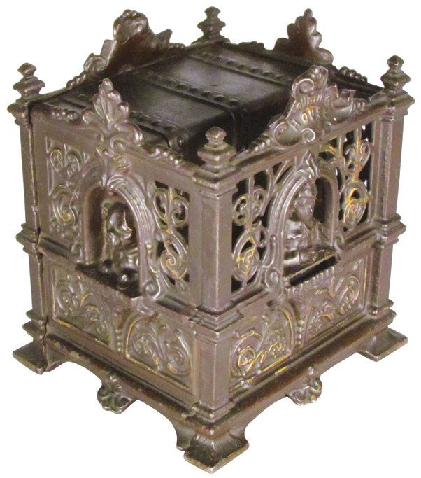 English Counting House Cast Iron Still Bank (1 of 3)