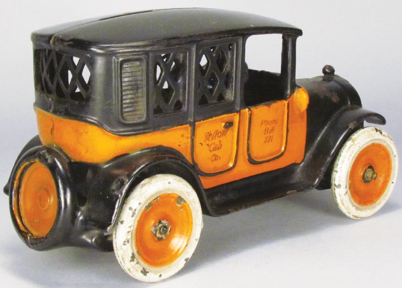 Arcade Cast Iron Yellow Cab Still Bank (1 of 3)