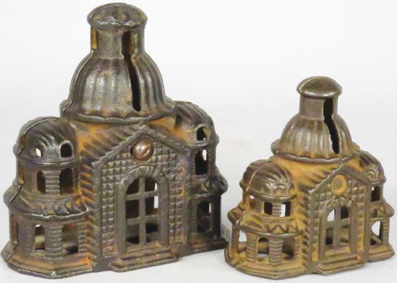 Two Cast Iron Domed Mosque Still Banks (1 of 1)