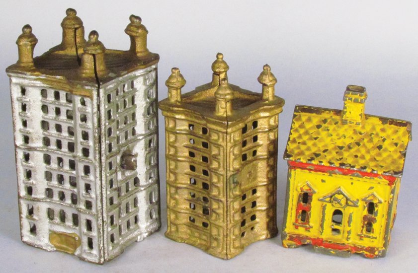 Three Early Cast Iron Building Still Banks (1 of 2)