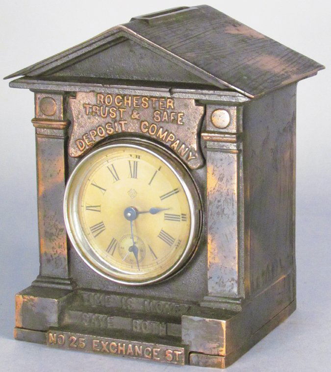 Rochester Trust & Safe Deposit Cast Iron Bank (1 of 2)