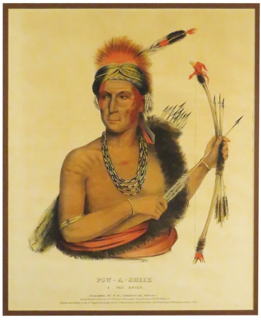 Pow-A-Sheek, A Fox Chief Lithograph Print (1 of 2)