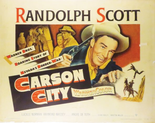 1952 Warner Bros. Movie Poster for Carson City (1 of 1)