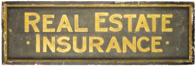 Real Estate Insurance Wood Sand Sign (1 of 1)