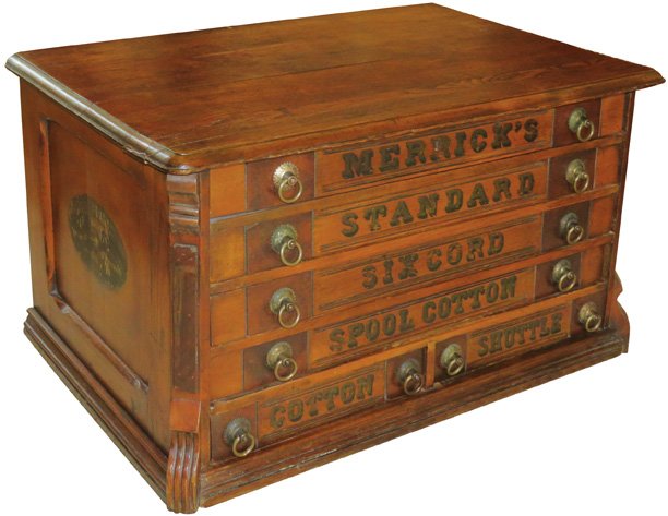 Merrick's Six Drawer Oak Store Display Cabinet (1 of 1)