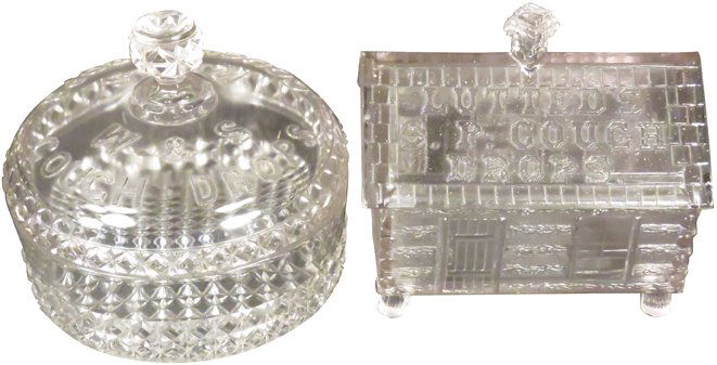 S & W and Lutted's Cough Drops Display Store Jars (1 of 1)