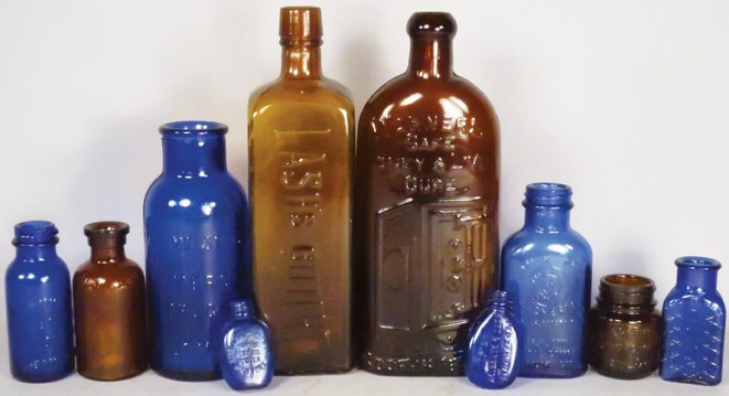 Collection of Early Medicine, Poison Bottles (1 of 1)