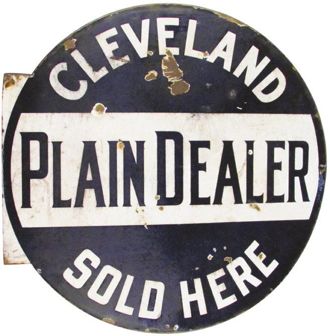 Cleveland Plain Dealer Newspaper Porcelain Sign (1 of 2)