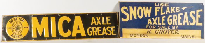 Two Country Store Axle Grease Signs (1 of 1)