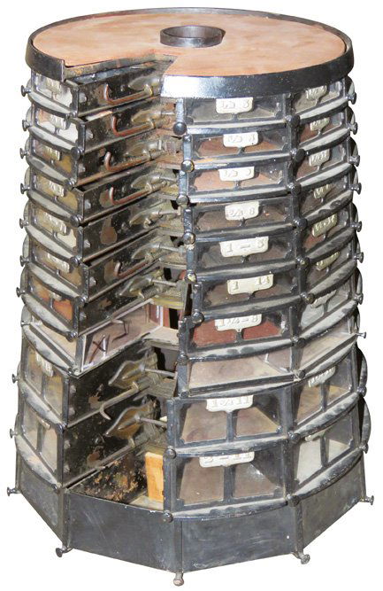 Cast Iron Hardware Bolt Display Cabinet (1 of 1)