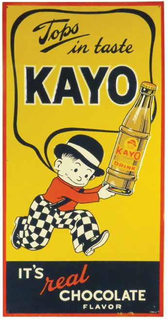Kayo Chocolate Beverage Embossed Tin Sign (1 of 1)