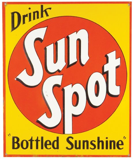 Sun Spot Soda Embossed Tin Sign (1 of 1)