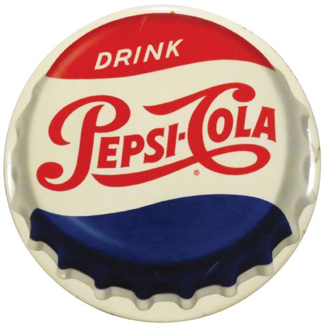 1940's Pepsi Cola Single Dot Celluloid Button Sign (1 of 1)