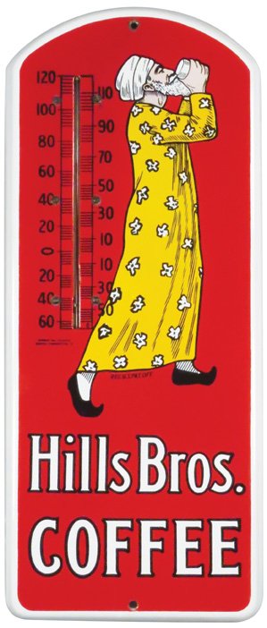 Hills Bros Coffee Porcelain Thermometer (1 of 1)