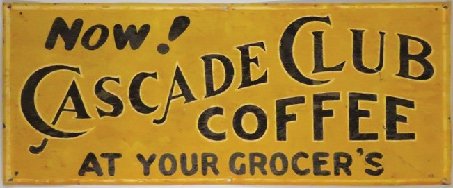 Two Coffee Tin Advertising Signs (1 of 2)